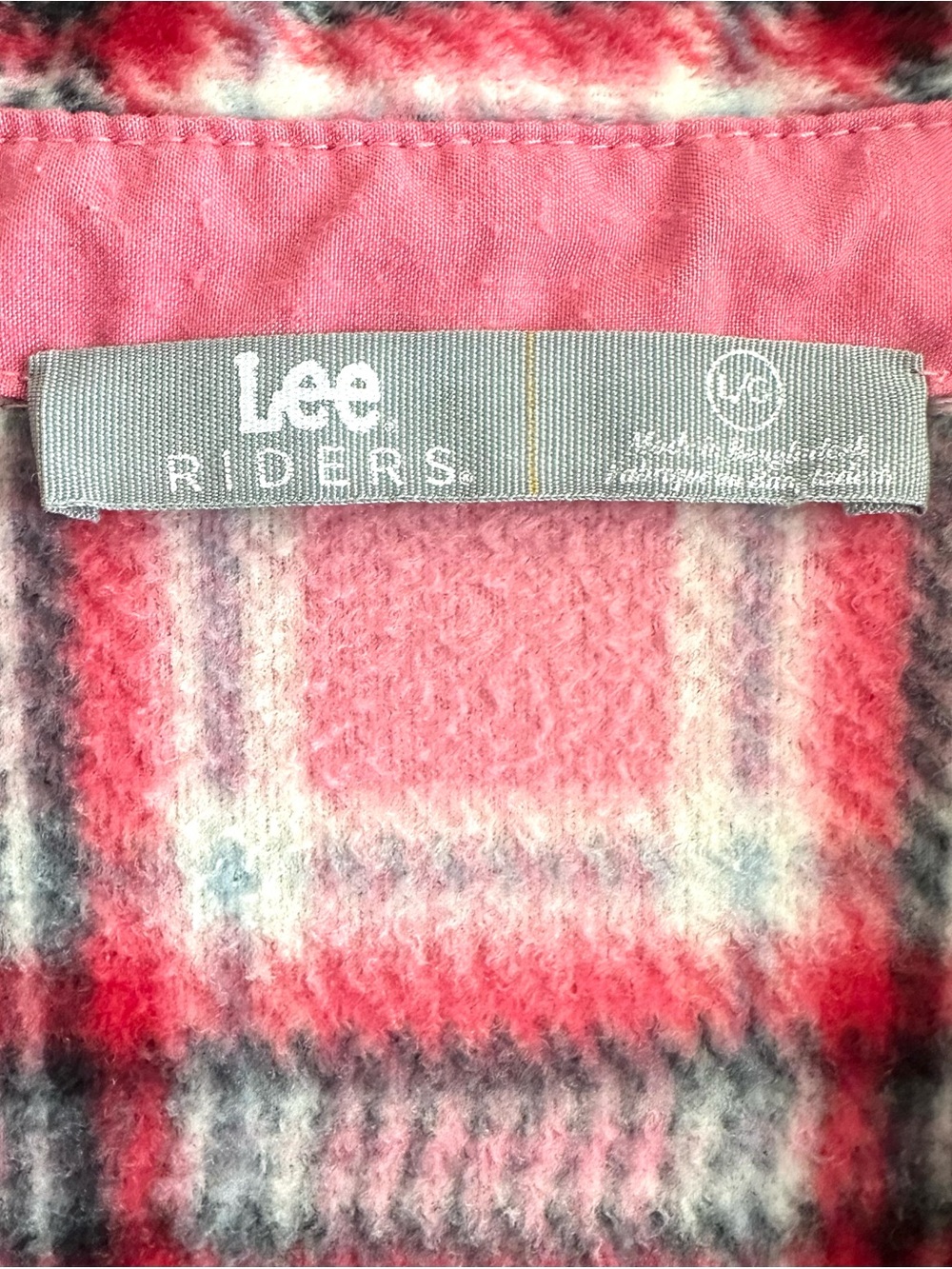 Lee Riders Pink Plaid Flannel Shirt - Picture 2 of 4